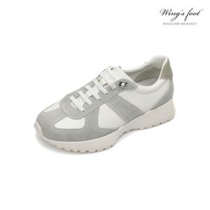[와이컨셉] 윙스풋 VIREO 여성용 소가죽 스니커즈 W301048RA-W