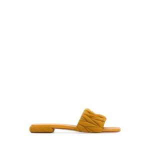 MIU MIU Mustard suede slippers 5XX605F010M2V F0R55
