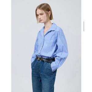 [쥬크]루즈핏 스트라이프 셔츠(Z251MSC005)