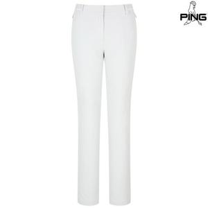 [양말증정]여성 허리 장식 솔리드 팬츠 121E1PT153_GY