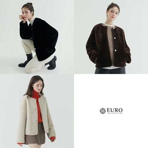 [유로컬렉션][유로컬렉션] 호주산 리얼 무스탕 라운드 자켓