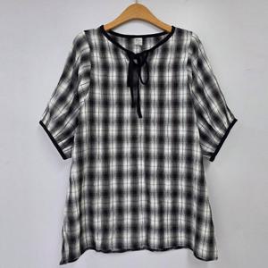 나야홍 / 아이우먼 편안한오버체크블라우스 MNU672M506 빅사이