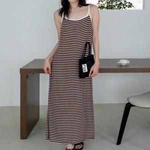 나야홍 / 아이우먼 잔줄라인끈나시원피스 GOU675M506 빅사이즈