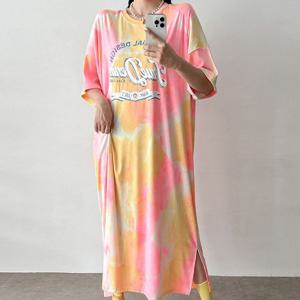 나야홍 / 아이우먼 인디고레터링나염원피스 NMU705M506 빅사이