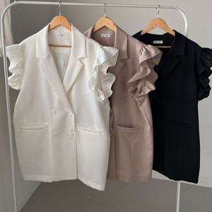 나야홍 / 빅사이즈프릴재킷 U688L506 플라잉걸나시소매자켓 RA