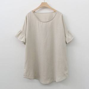 나야홍 / 아이우먼 린넨프릴소배반팔티 EMK078M506 빅사이즈