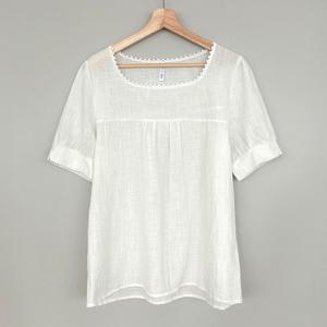 나야홍 / 아이우먼 버니레이스코튼블라우스 GOQ955M506 빅사이