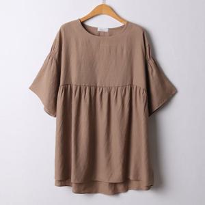 나야홍 / 아이우먼 린넨셔링가오리블라우스 OLI883M506 빅사이