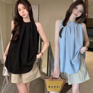 샵앤) 여성 A라인 홀터넥 민소매 셔링 블라우스 WON-WBL-WFIG55F