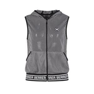 럭스골프 여성 풀집업 체크 메쉬 후드 베스트 조끼 MW25M518W