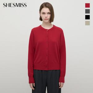 [쉬즈미스] 베이직 라운드넥 가디건_SSKCDP32510