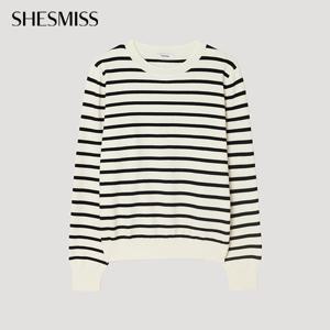 [쉬즈미스] 스트라이프 라운드넥 니트_SSKPOP32030_CR