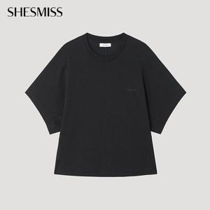 [쉬즈미스] 라인 포인트 반팔 티셔츠_SWJTSP32010_BK