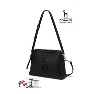 [헤지스]HIBA5E243BK_블랙 퍼피 엠보 라운드 숄더백 겸용 여성 크로스백