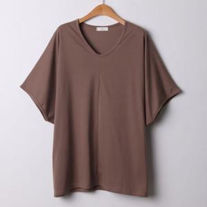 나야홍 / 아이우먼 코튼브이넥절개반팔티 ILE027M506 빅사이즈