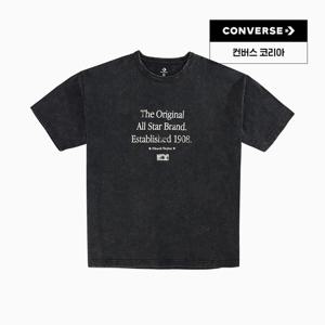 [컨버스공식] 워시드 티셔츠 블랙 MCH624-023