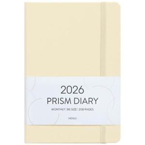 [인디고] 2026 프리즘 B6 먼슬리 다이어리 (날짜형, 32절, 월간) - 바닐라