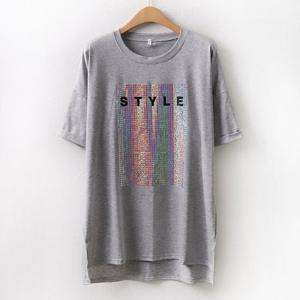 나야홍 / 아이우먼 테크노샤이닝반팔티 MN6219M507 빅사이즈