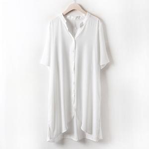 나야홍 / 아이우먼 차이나롱블라우스 HG2133M507 빅사이즈