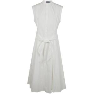 폴로 랄프로렌 미디 원피스 211 969143 001 WHITE