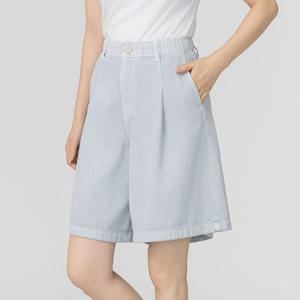 샵앤) 국내산 고퀄 여성 스판 데일리 면100 원턱 반바지 ATT-WPT-4696-아이보리