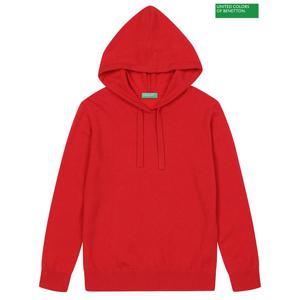 베네통 Wool knit hood sweater 3F_10K1D202E_61N