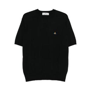 25 FW 비비안웨스트우드 로고 자수 반소매 스웨터 27010013Y001V TP440239018