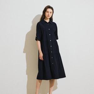 [요하넥스]나잉론 블렌디 셔링 원피스J5B5D303