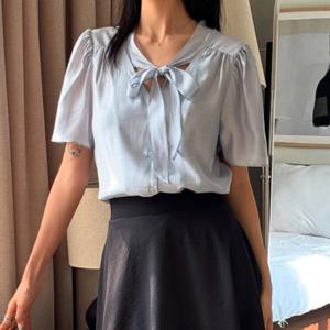 나야홍 / 아이우먼 실키타이반팔블라우스 YPU878M507 빅사이즈