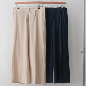 나야홍 / 빅사이즈정장바지 U867L507 쫀쫀9부스판와이드팬츠 RD