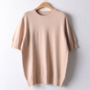 나야홍 / 아이우먼 심플라운드니트반팔티 API280M507 빅사이즈