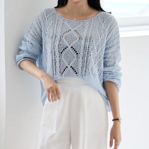 나야홍 / 아이우먼 살안타템썸머망사니트 BNU904M507 빅사이즈