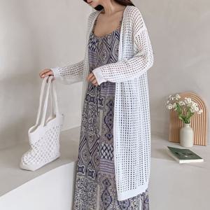 샵앤) 여성 끈나시 휴양지 기하학 롱원피스 CAT-WDR-4641-퍼플