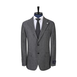 [지이크]실크블렌디드 헤링본 수트 자켓 그레이 (PHJAX2025)