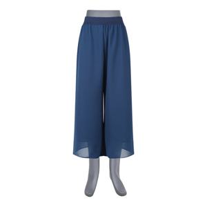 여자 데일리 쉬폰 일자핏 8부 밴딩 바지 BEW-PTS-Q016-블루