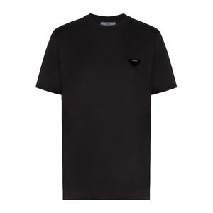 프라다 크루넥 코튼 티셔츠 35838SAAO11CD F0002