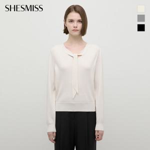 [쉬즈미스] 리본 타이 니트 블라우스_SSKPOP32100