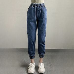 나야홍 / 아이우먼 워싱데님밴드조거팬츠 LOP087M507 빅사이즈