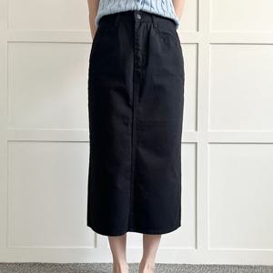 나야홍 / 아이우먼 베이직뒷트임H롱스커트 LOP365M507 빅사이즈