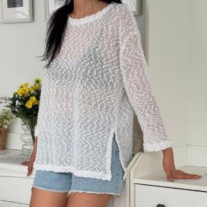 나야홍 / 아이우먼 살안타는시스루티셔츠 YPU922M507 빅사이즈