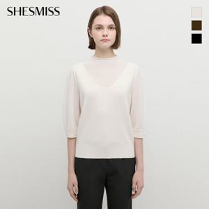 [쉬즈미스] 시스루 텍스쳐 블록 니트_SSKPOP31060