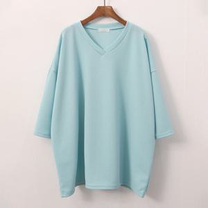 나야홍 / 아이우먼 컬러리버풀7부티셔츠 ILG603M507 빅사이즈