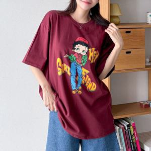 나야홍 / 아이우먼 쿨프렌드박시핏티셔츠 LIU961M507 빅사이즈