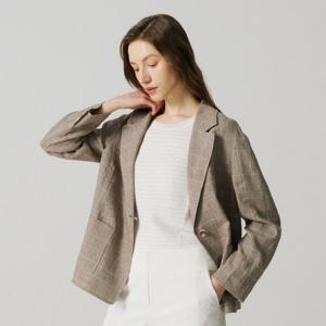 [요하넥스]린넨 체크 싱글자켓 J5B5J20