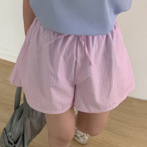 나야홍 / 아이우먼 써머리배색줄지반바지 MOV007M507 빅사이즈