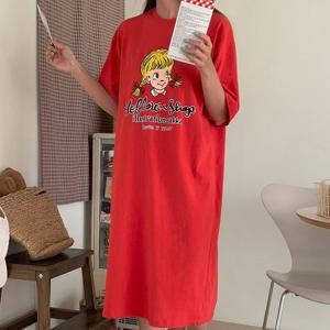 나야홍 / 빅사이즈 507 나티심플티셔츠롱원피스 DLIU365