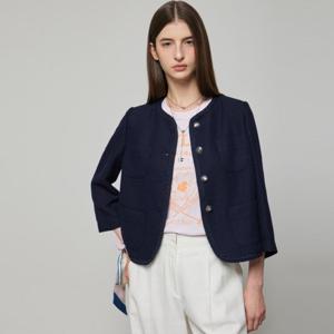 듀엘  라운드넥 트위드 자켓 (D252MSF042)