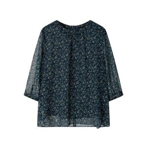 [요하넥스]플로럴 셔링 리본 블라우스 Z5B5B107