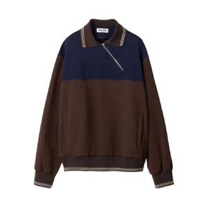 미우미우 폴로 넥 지퍼 스웨트셔츠 MJLA01SOOO18FX