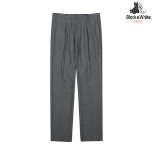 [블랙앤화이트]남성 헤링본 패턴 원턱 팬츠 5054GXWP_GREY